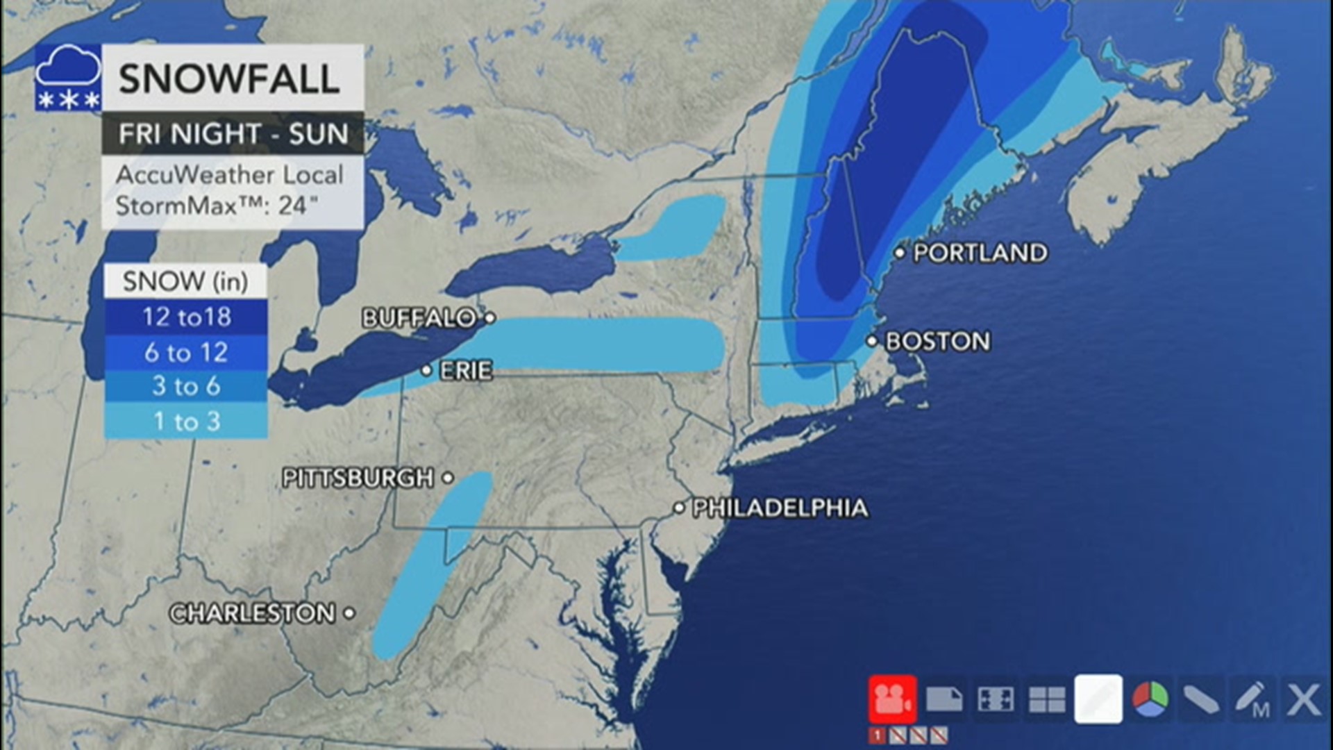 New England is set to be blasted with its first blizzard of the season. Snow totals could reach 12-18 inches in some places.
