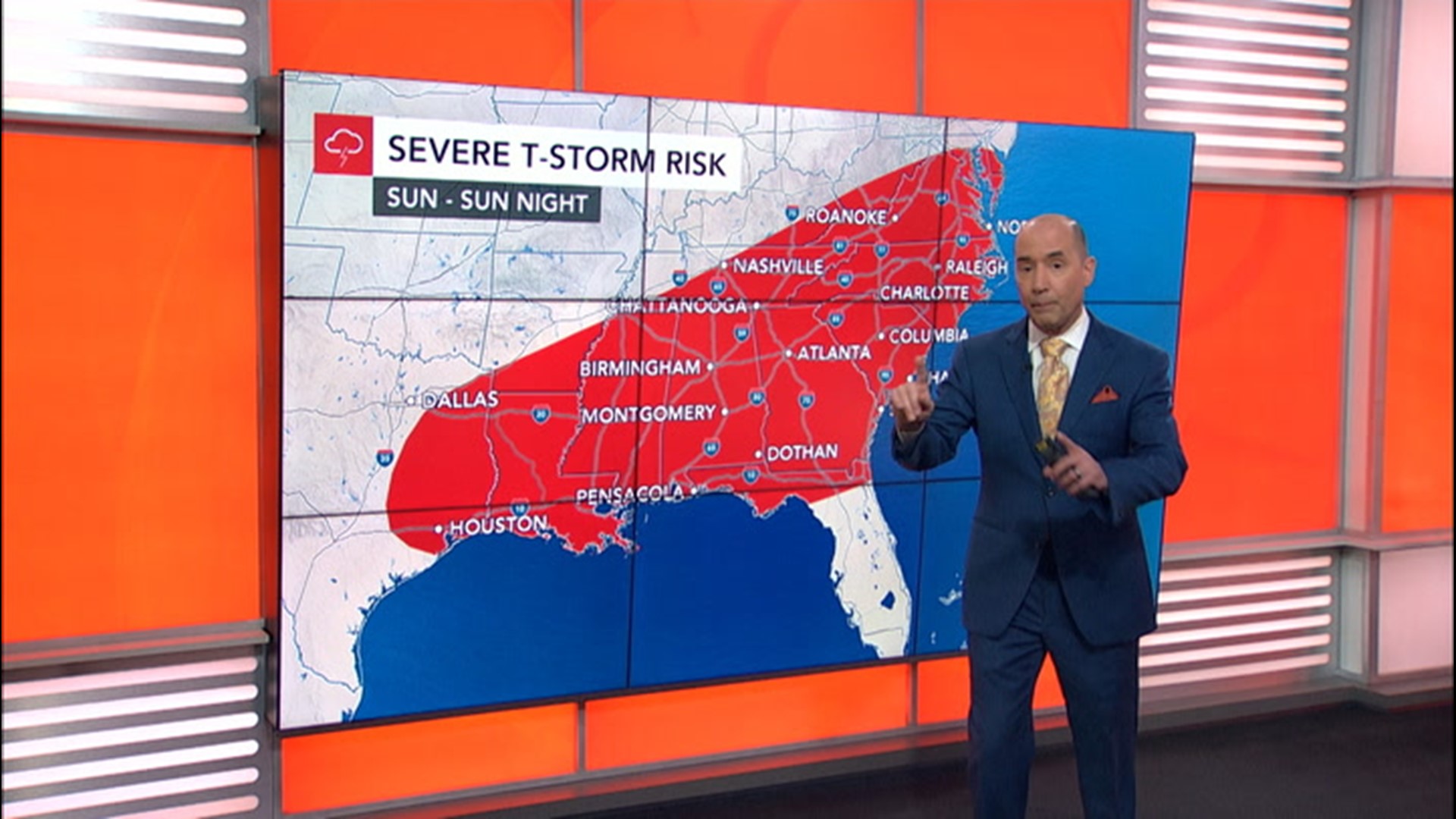 AccuWeather Chief Broadcast Meteorologist Bernie Rayno is growing concerned about a severe weather outbreak on Easter Sunday that could produce a number of tornadoes.
