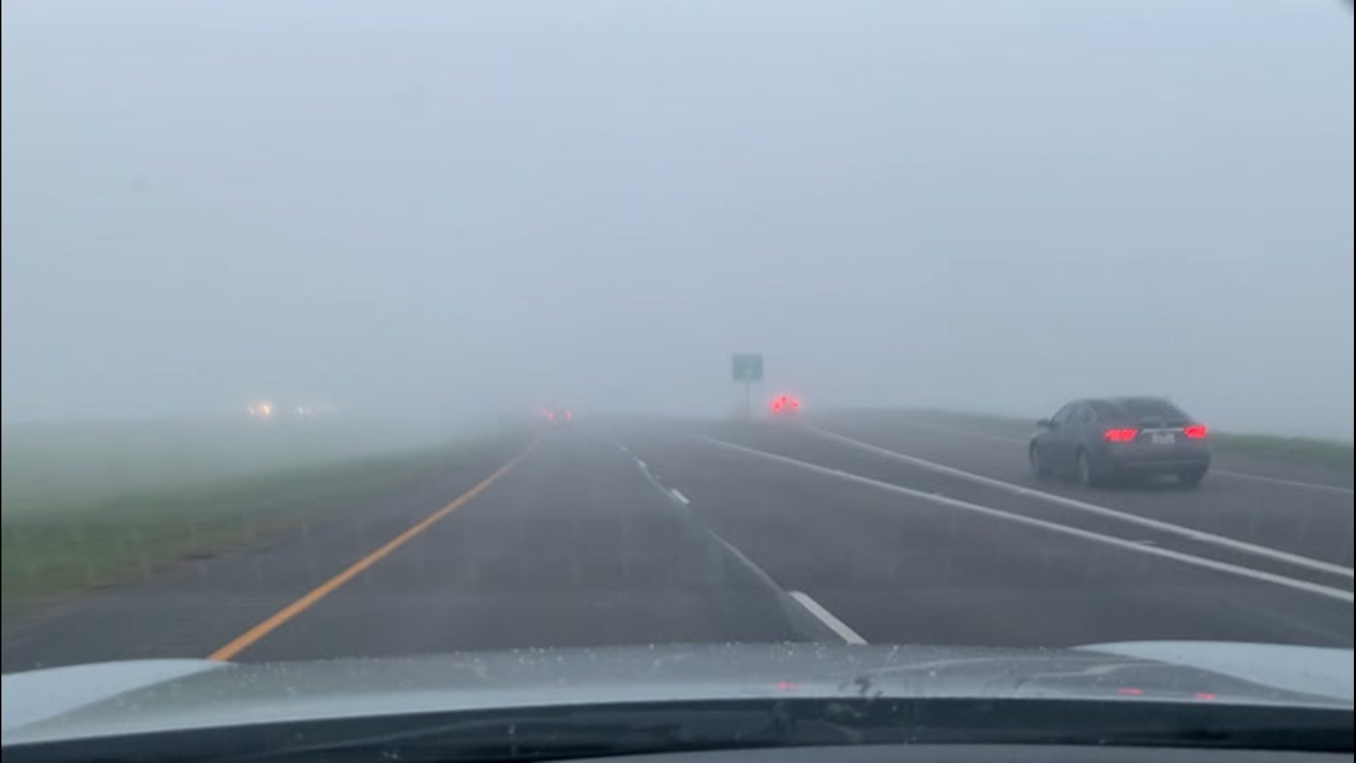 Foggy conditions and low visibility were recorded on US 287 in Mansfield, Texas (south side of DFW metroplex). A dense fog advisory is up and is slowing the morning commute.
