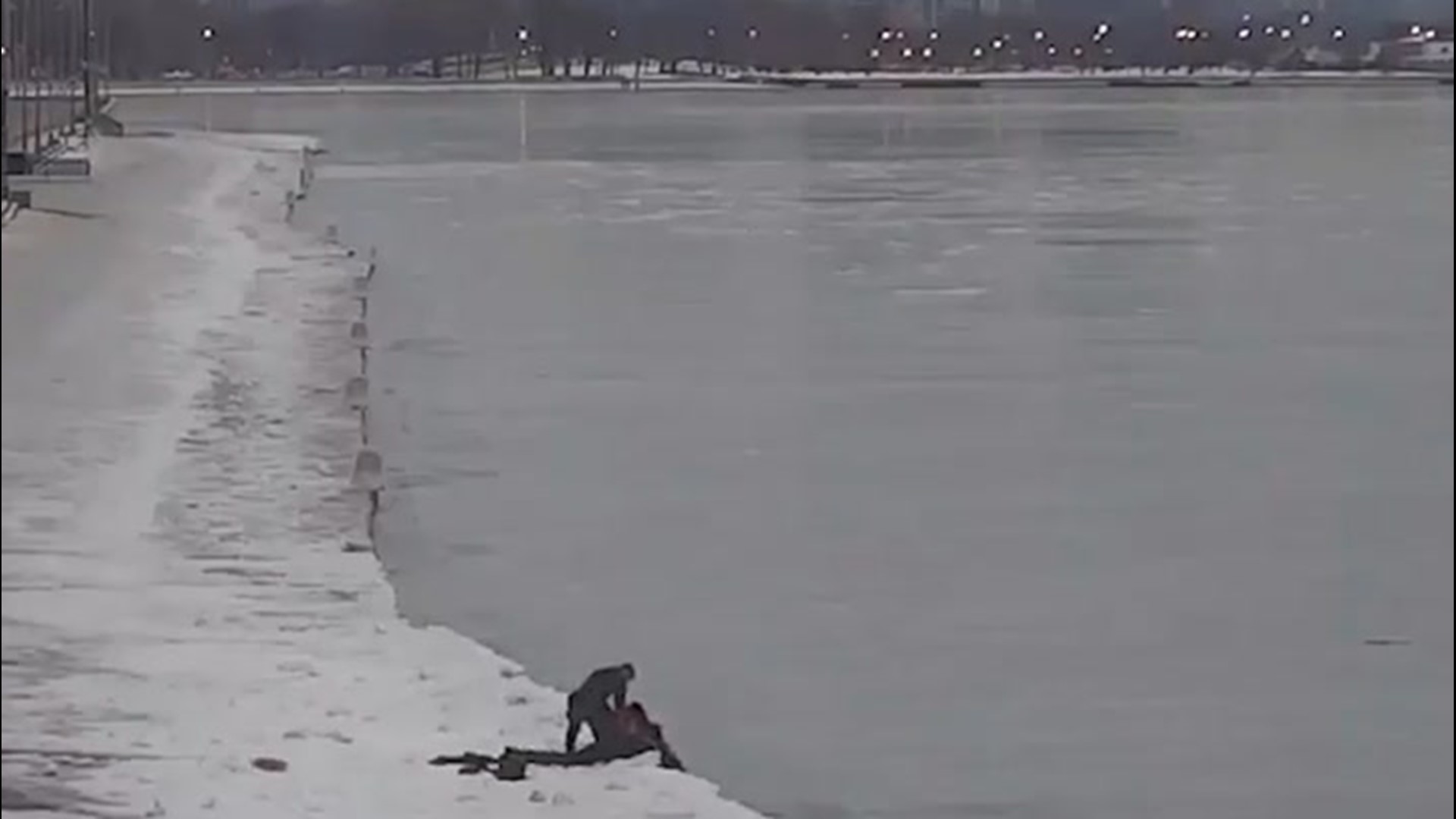 On the morning after the coldest day of the year, officers in Chicago pulled a man from the frigid waters off Lake Michigan after he had fallen in on Feb. 15.