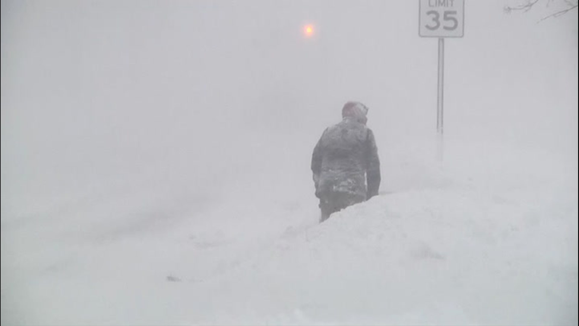 High winds and heavy snowfall have pounded the Great Lakes area of New York, creating whiteout conditions. Our Dexter Henry was in Adams Center, New York, watching the lake-effect event.