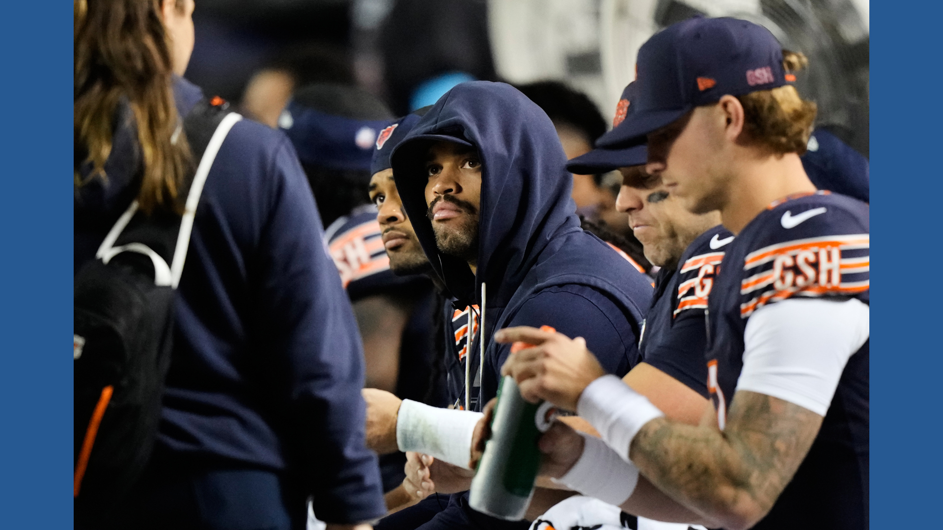 Questionable Inmages Bears quarterback Caleb Williams returns to practice and is ...