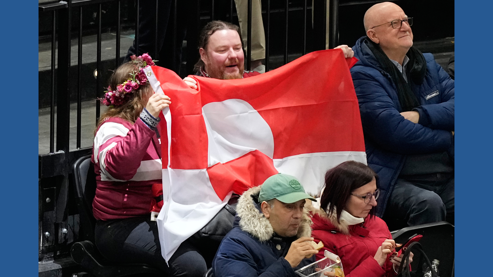 Fans who raised Greenland's flag at US-Denmark Olympic hockey game say ...