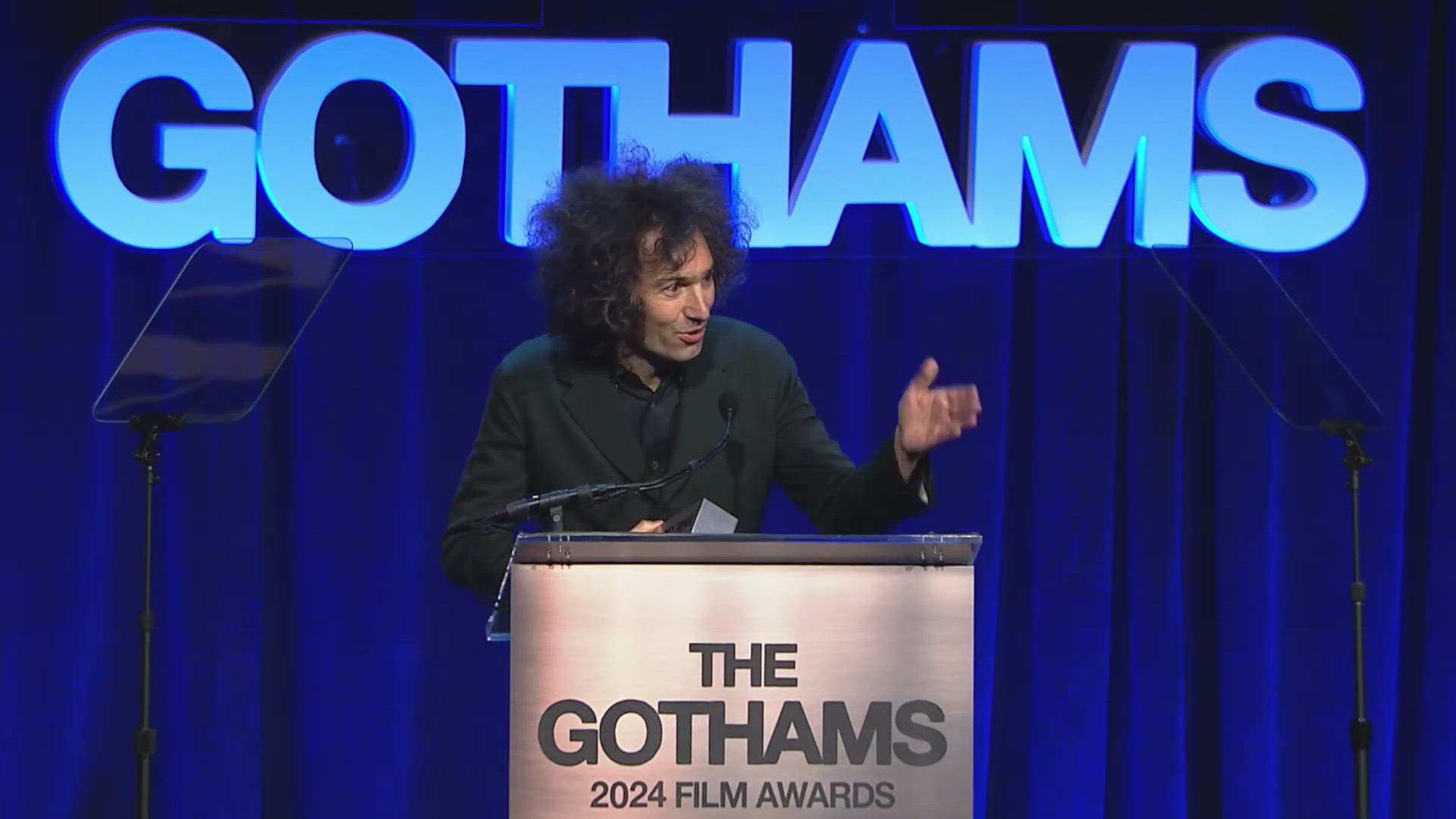 Azazel Jacobs has won Best Screenplay for 'His Three Daughters' at The Gotham Awards in New York City. 