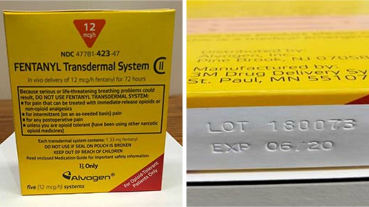 Alvogen Fentanyl Transdermal System recall