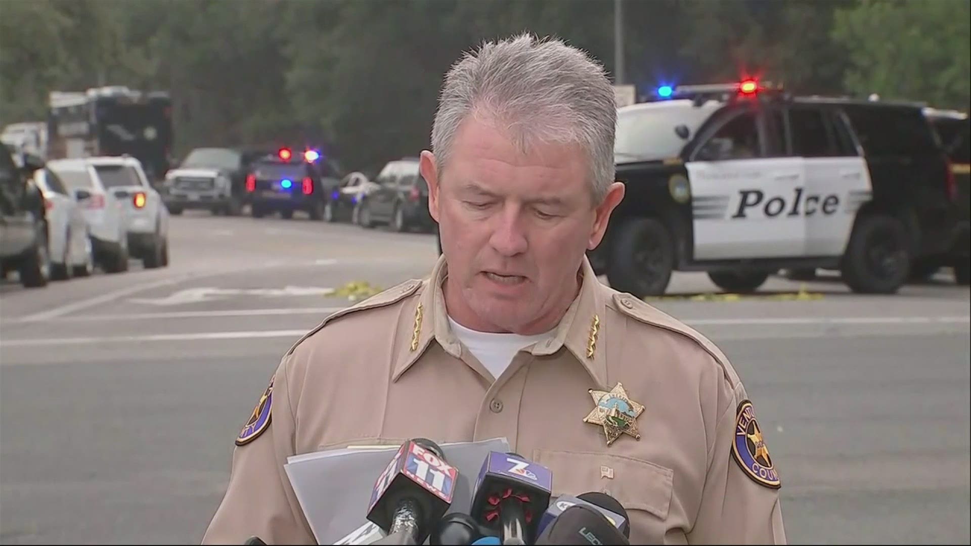 The Ventura County Sheriff says his department had several previous contacts with the former Marine identified as a suspect in a deadly California bar shooting. (Video: KABC via AP)
