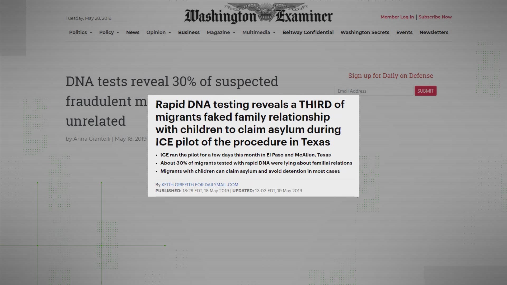 VERIFY: ICE pilot program found that 30% of tested migrants weren't related to the children with them.