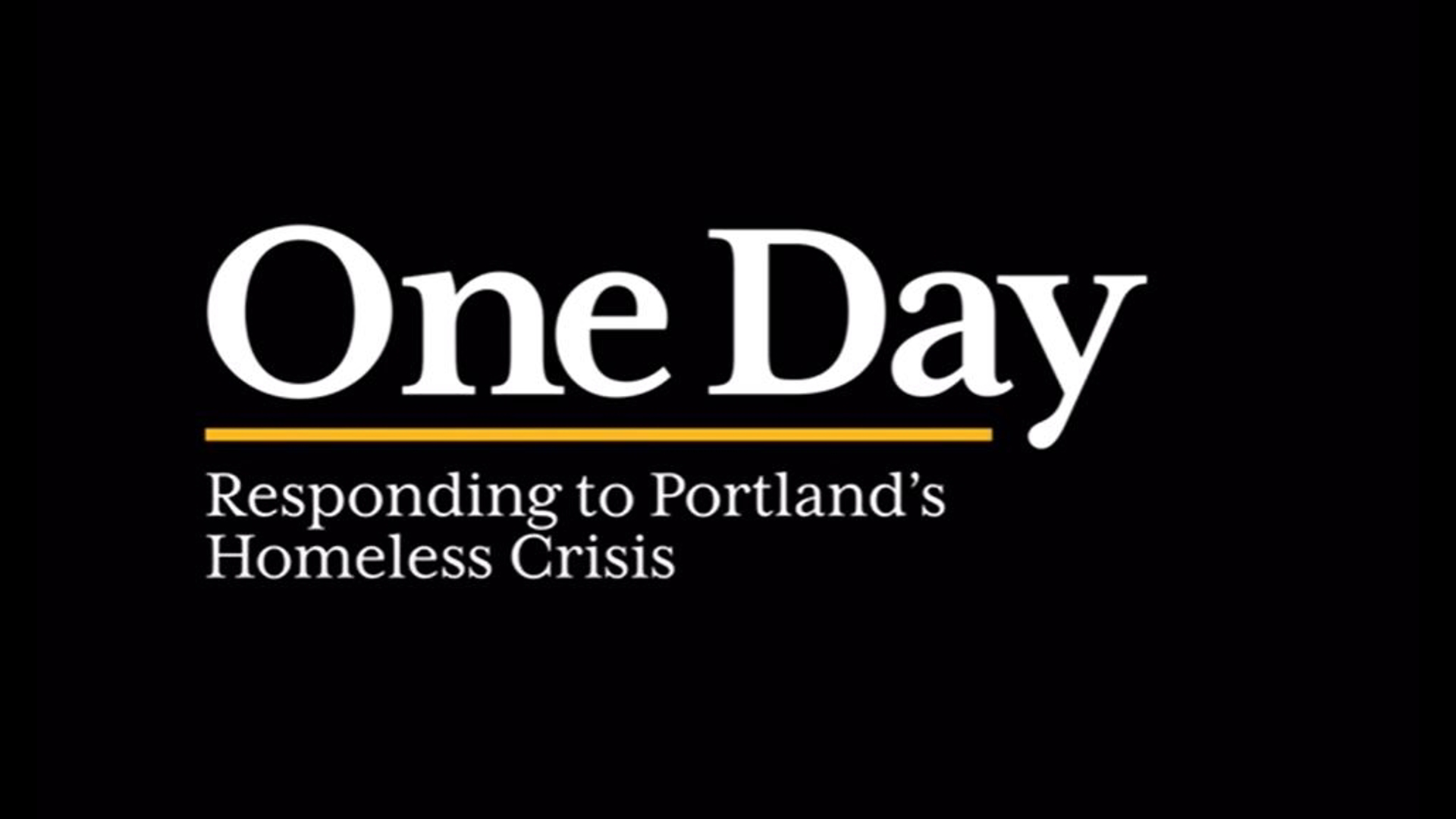 The KGW documentary “One Day” features 14 unique perspectives of Portland’s homeless crisis filmed over a single day in April.