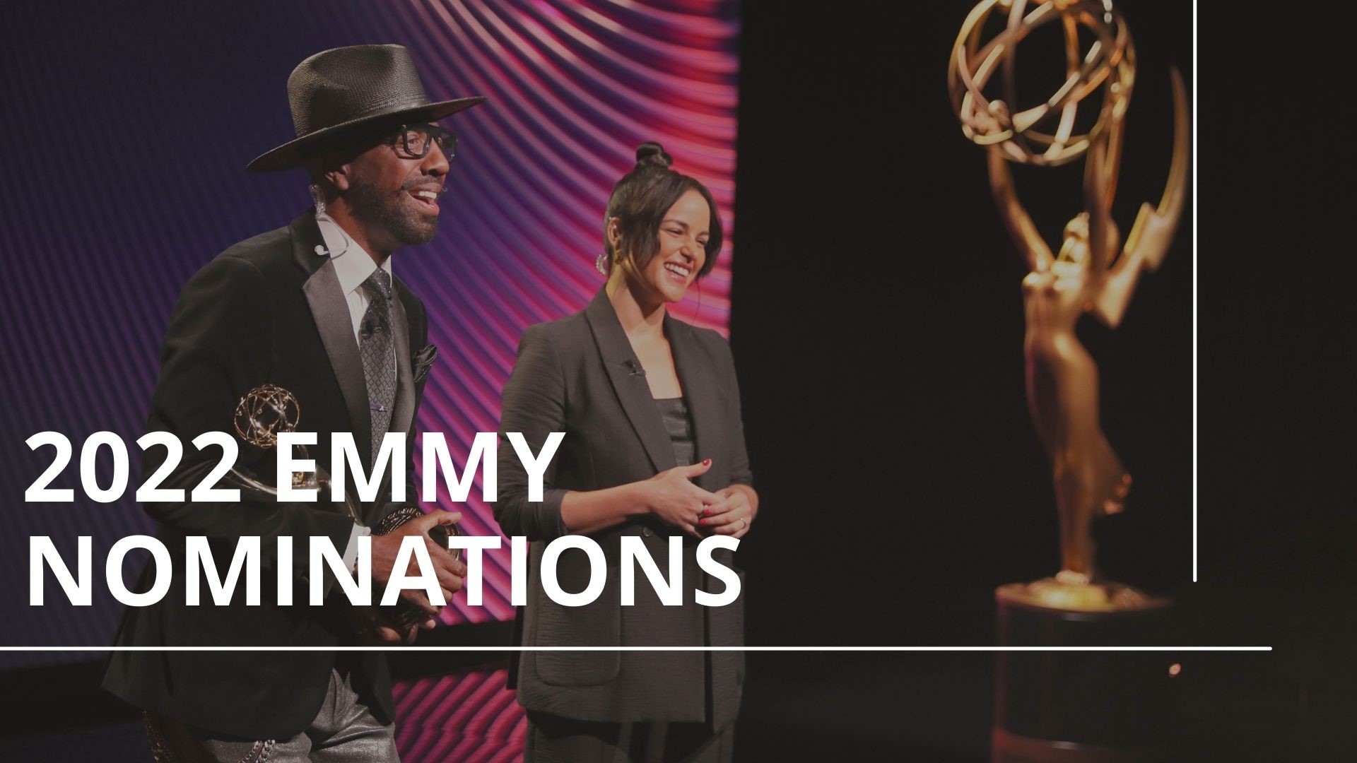 Melissa Fumero and JB Smoove announce the nominees for the 2022 Emmy Awards. 'Succession' and 'Squid Game' led the way in nominations