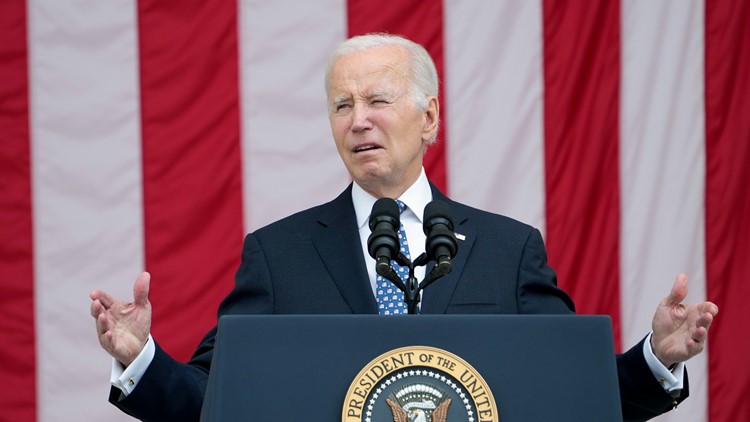 Biden honors fallen troops on Memorial Day at Arlington National Cemetery