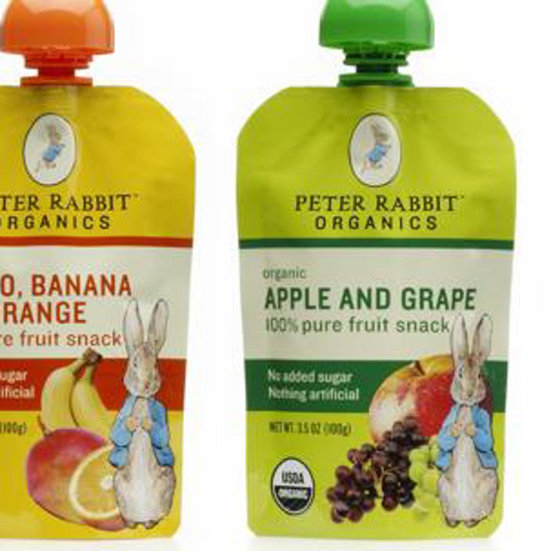 Little Plastic Rabbit Peter Rabbit Organics fruit puree pouches recalled over plastic ...