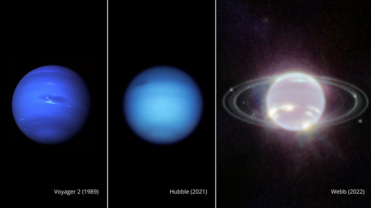 NASA releases stunning Webb telescope images of Neptune and its rings