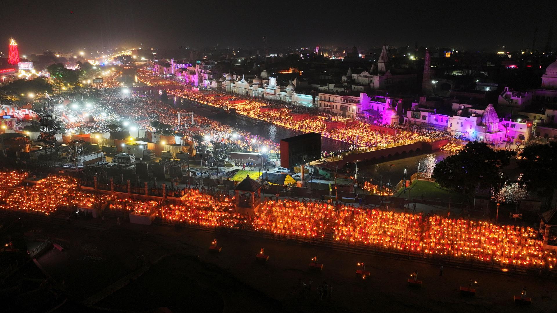 Millions in India are celebrating the festival of Diwali with dazzling and colorful lights lit up homes and streets.