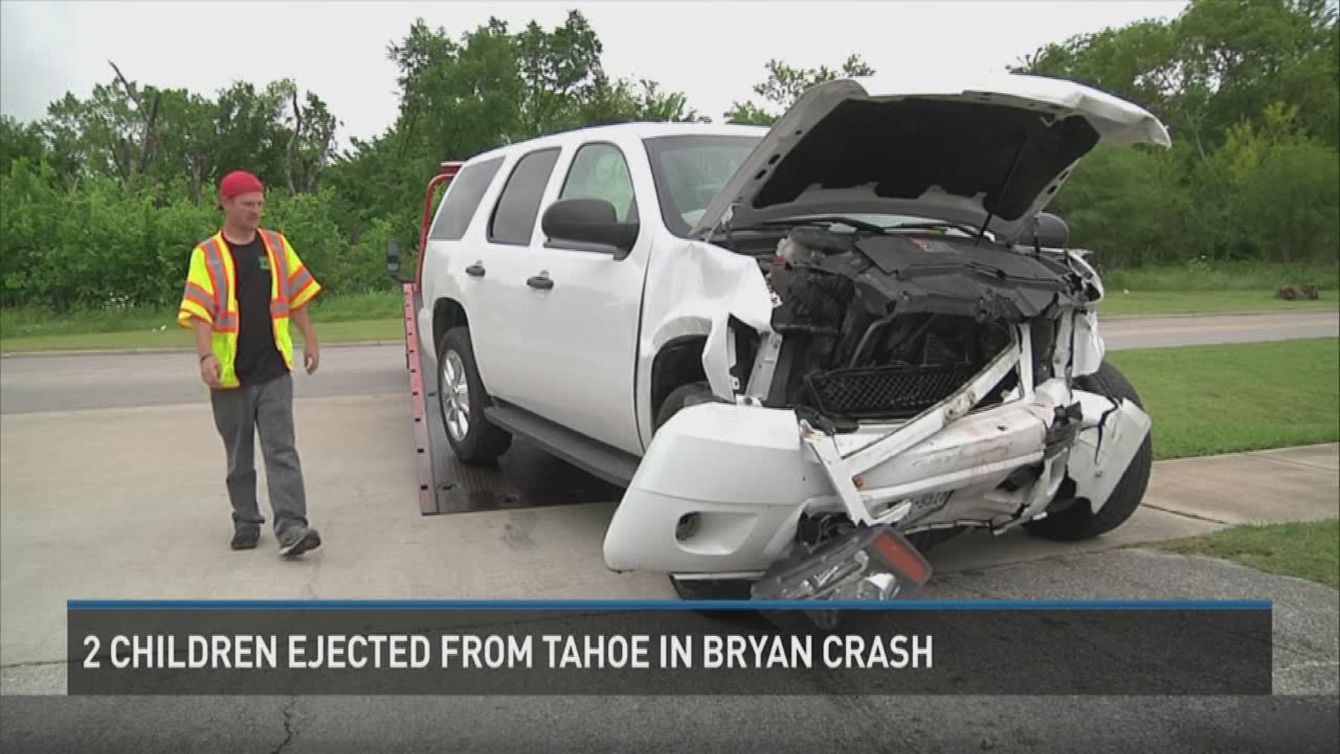 Five children in a Chevy Tahoe were not wearing seat belts. Two were ejected. A driver in a Chevy Monte Carlo was also injured in the accident.