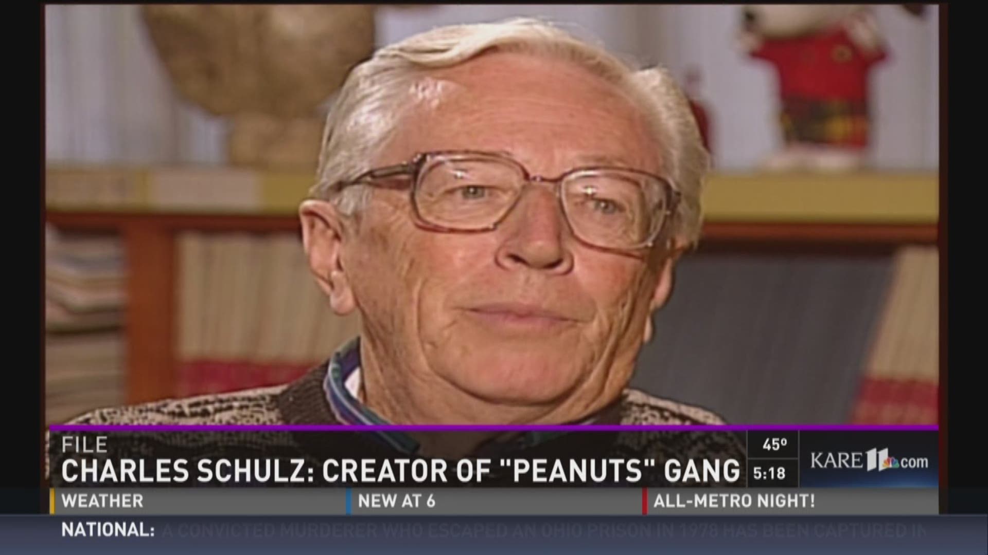 1990's interview with Charles Schulz, creator of 'Peanuts' gang