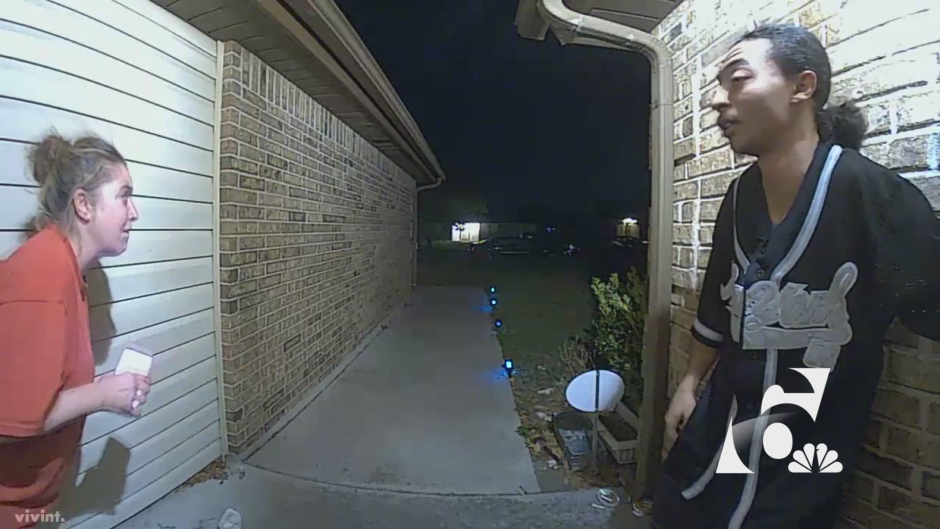 Surveillance footage shows would-be thieves approaching a woman with firearms outside her home in Killeen.