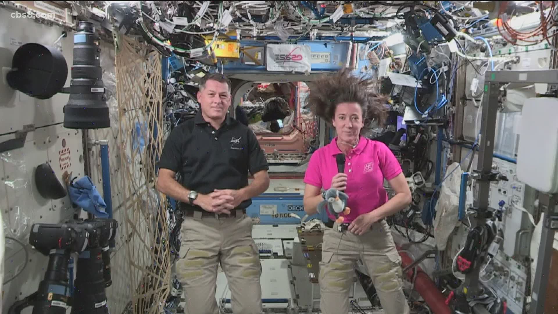 Hear from two astronauts on the International Space Station.