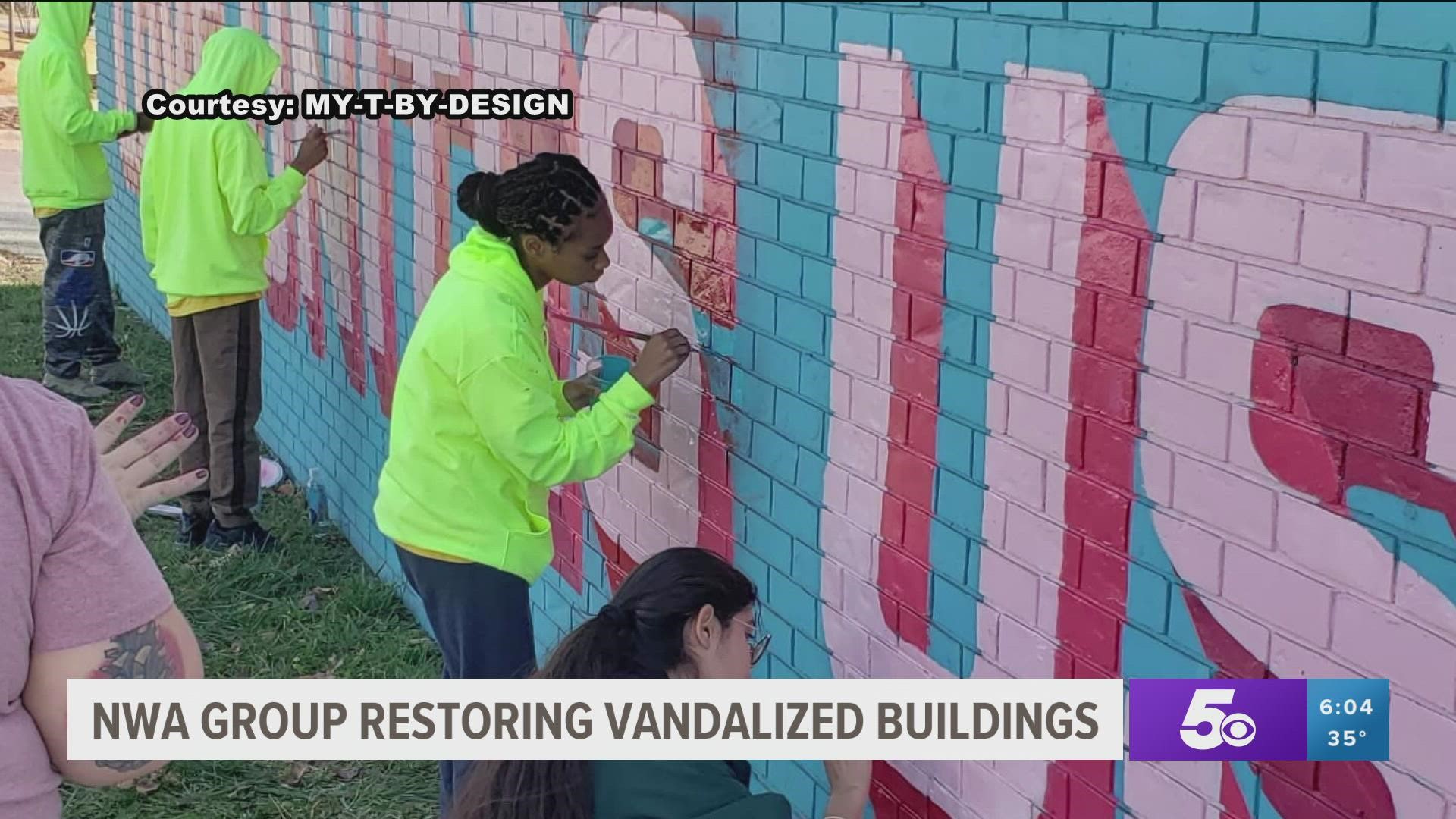 The group works to restore buildings vandalized by graffiti back to spreading their original messages of friendship and love.