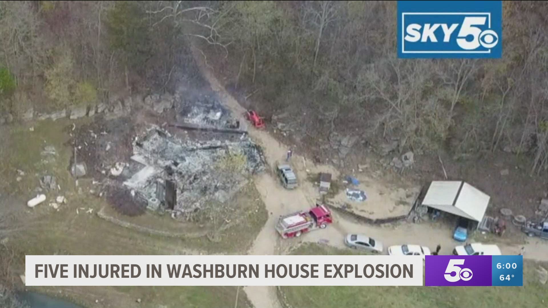 Rogers and Pea Ridge firefighters onscene at house explosion