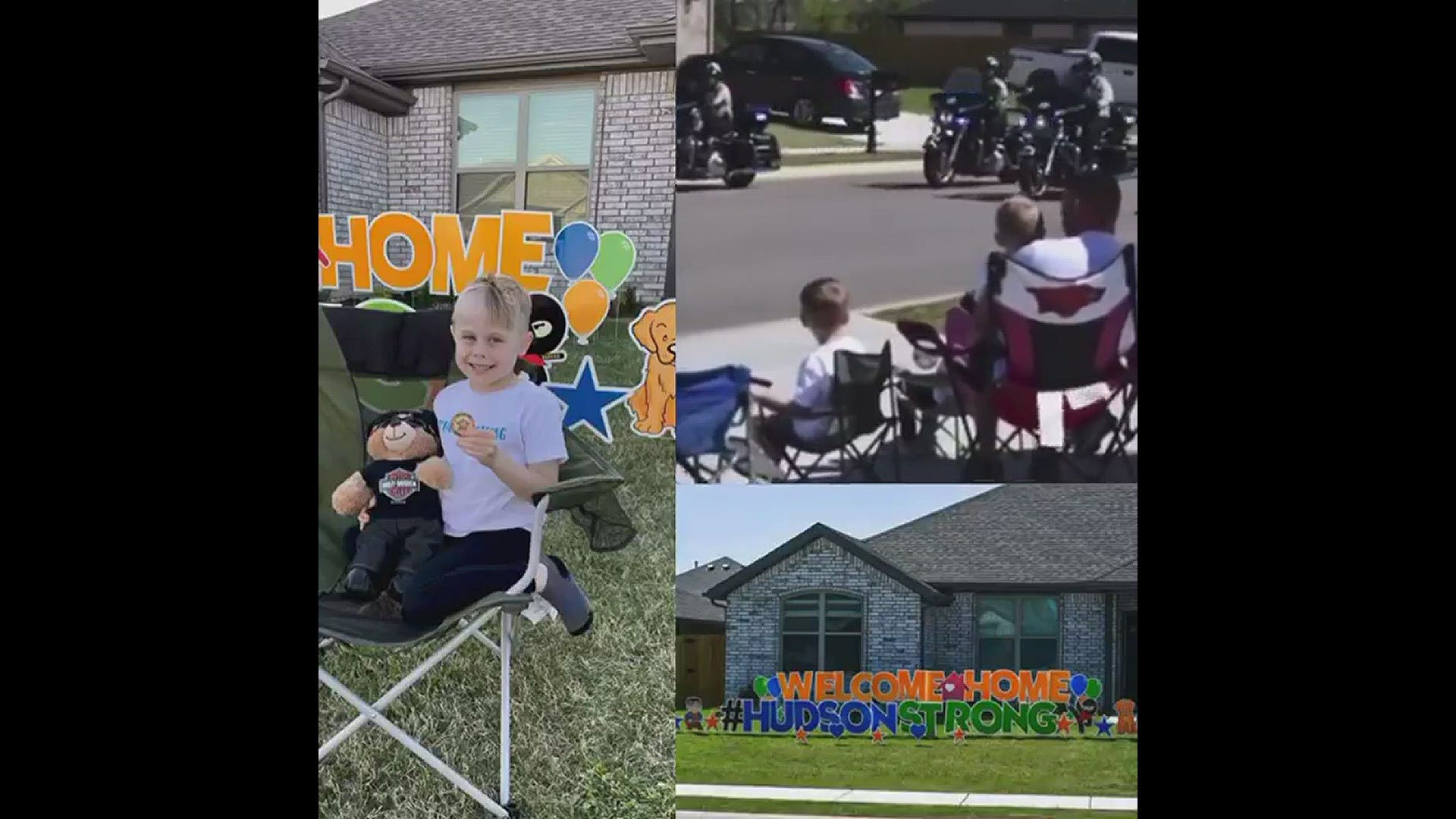 The Benton County Sheriff's Office helped give 6-year-old Hudson a special welcome home after surgery.