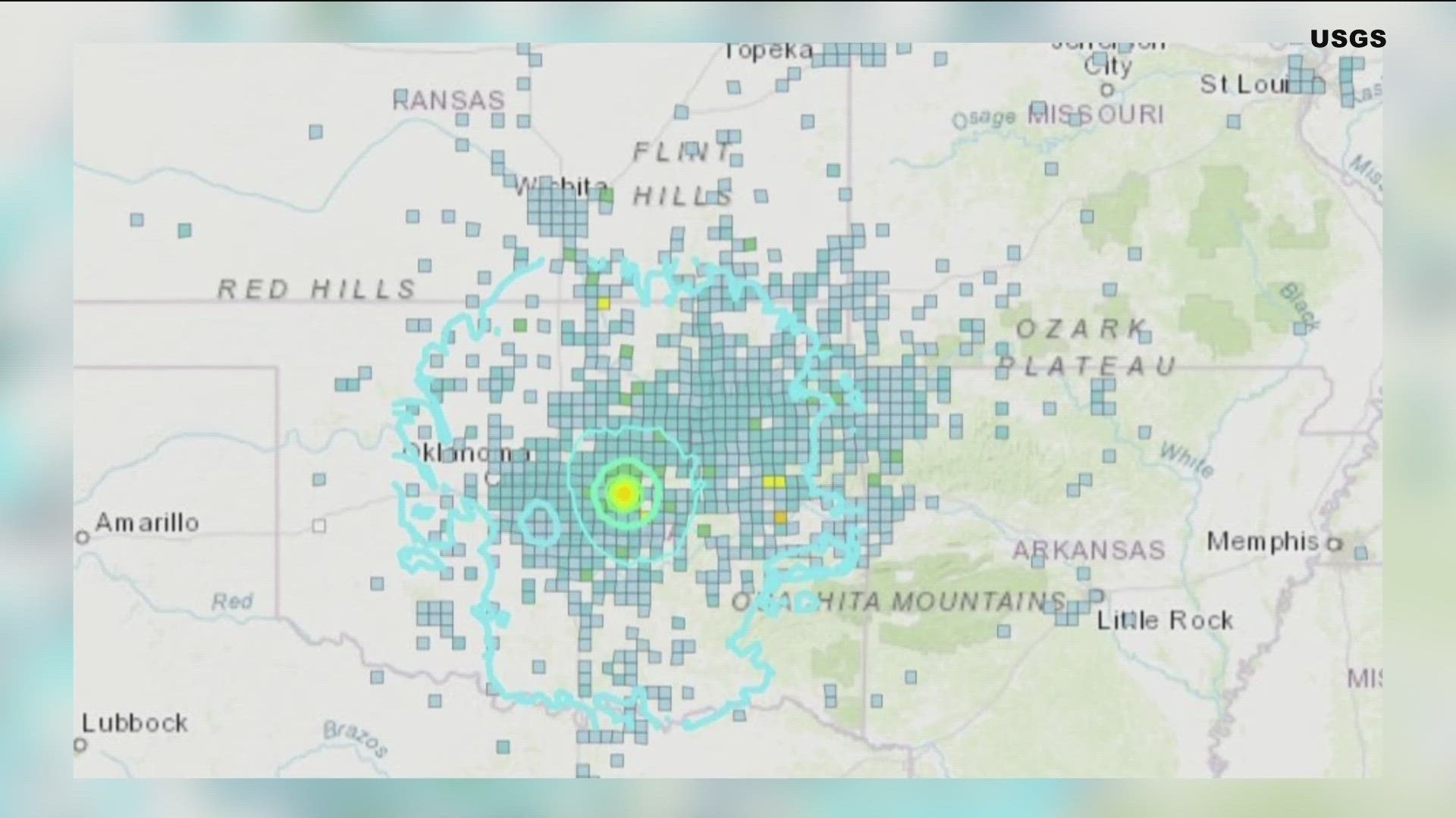 RESIDENTS IN NORTHWEST ARKANSAS MAY HAVE FELT THE EFFECTS OF AN EARTHQUAKE IN OKLAHOMA LATE LAST NIGHT.