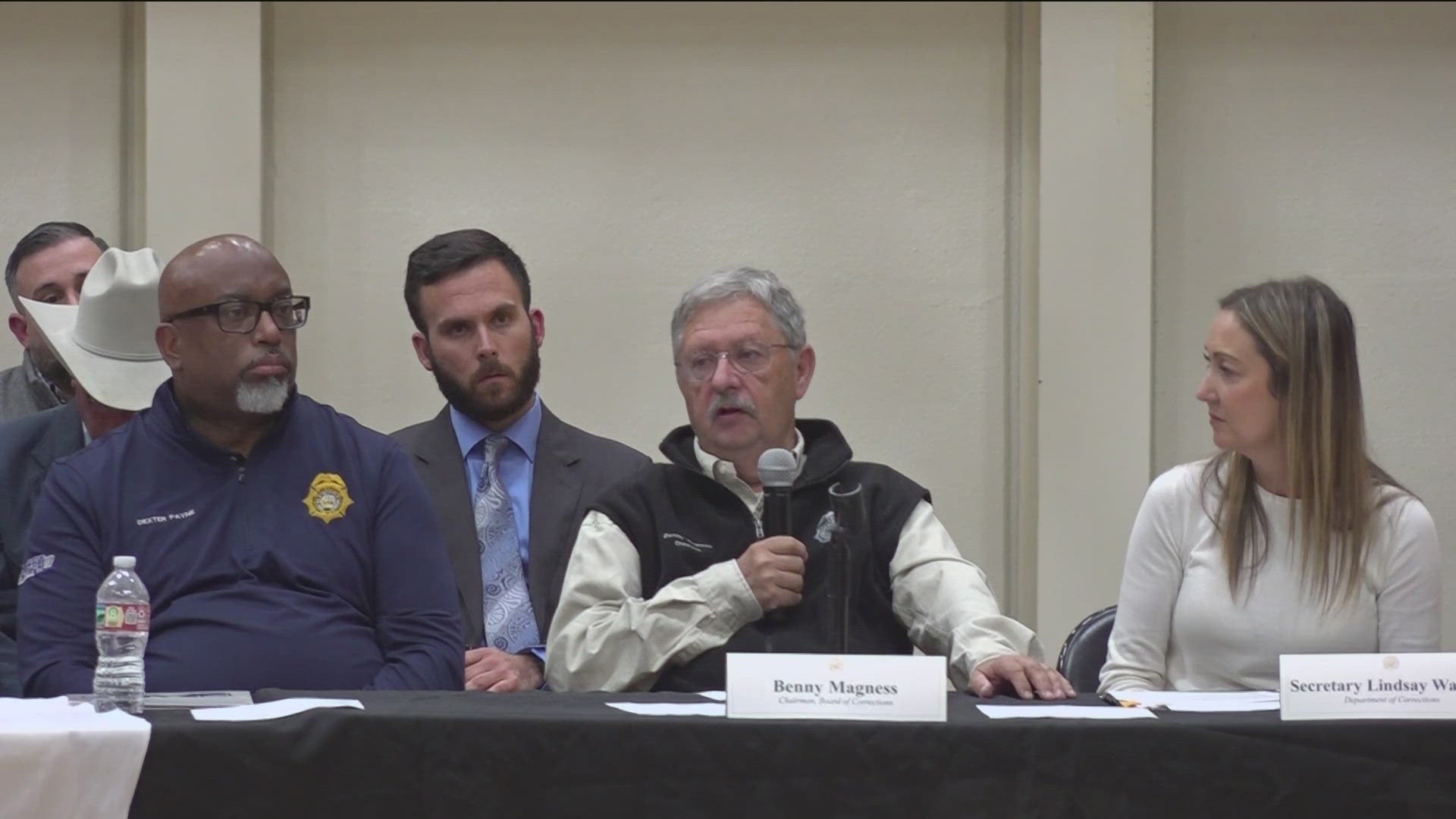 Talks of filing an injunction came up in the prison town hall meeting in Charleston, but first findings show the state hasn't violated any laws so far.