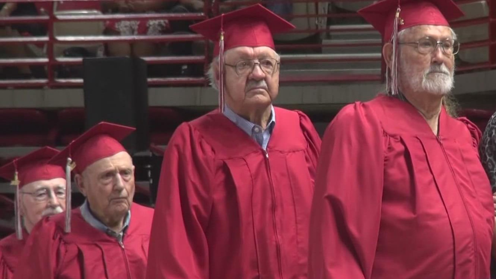 Four seniors from the 1956 Springdale High School Class missed their graduation to enter the armed forces.