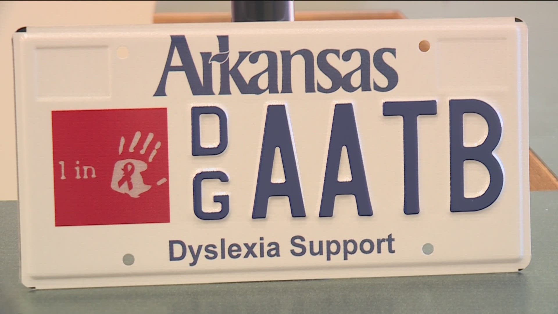 Arkansas offers a new license plate design that offers awareness for dyslexia. It costs an extra $35, according to the Arkansas State Revenue.