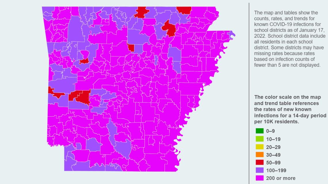 Spread of COVID19 through Arkansas communities highest ever