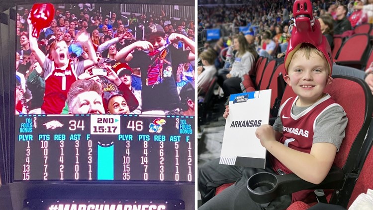 10-year-old Razorback superfan gets surprised with Sweet 16 tickets