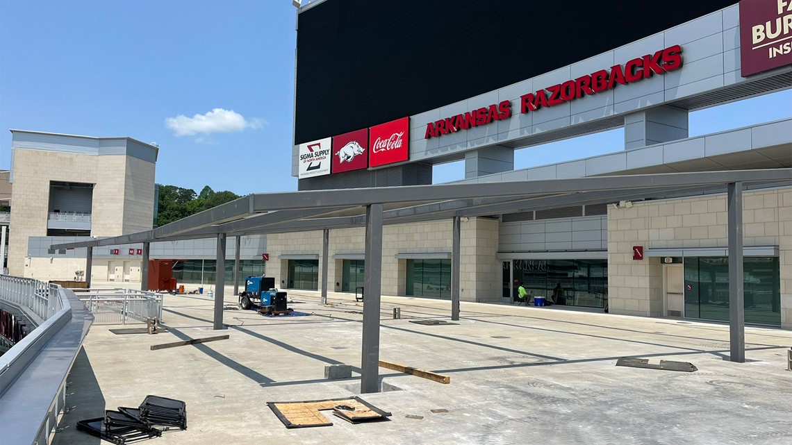 New outdoor sports bar at Donald W. Reynolds Football Stadium