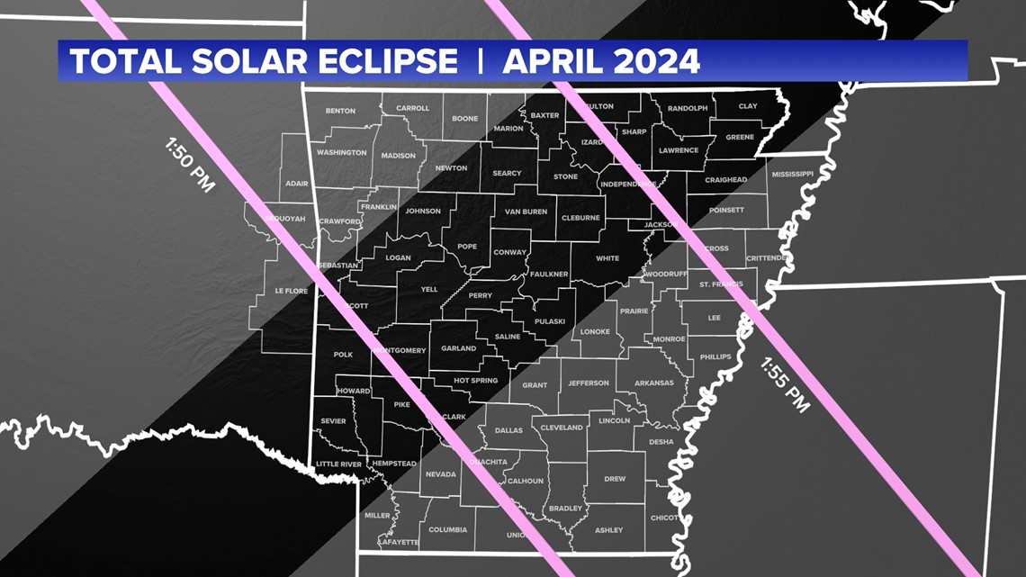 Where should you watch the 2024 total solar eclipse in Arkansas