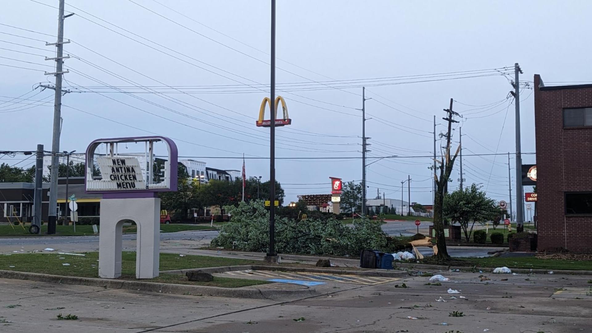 Photos Damage in Benton County after overnight tornadoes