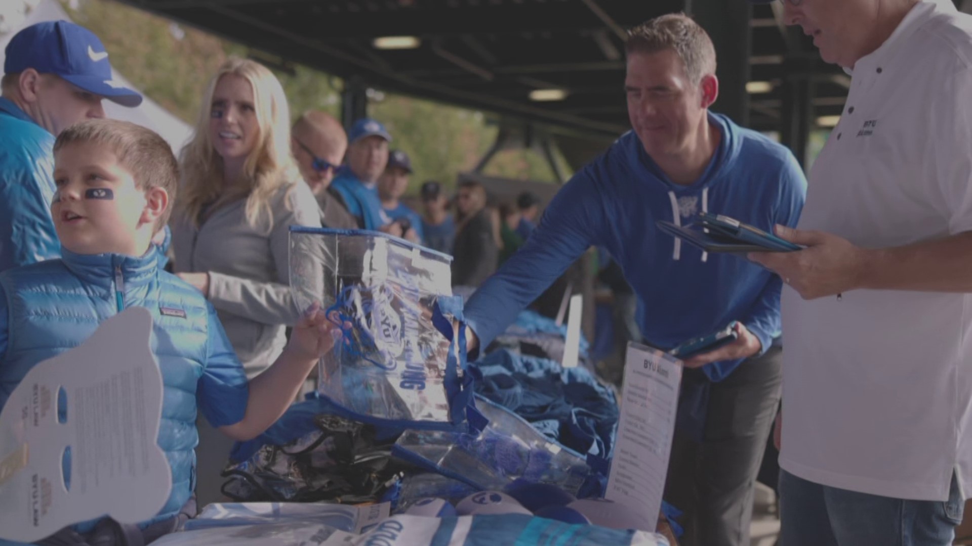 BYU fans have a special tradition of showing thanks by giving back to the local community during away games. This weekend BYU is donating to a local food drive.