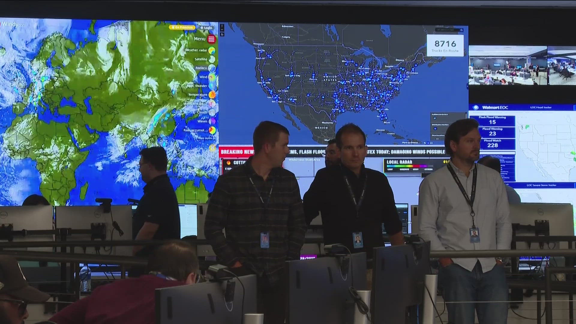 The center gives the company the ability to monitor any risk at any Walmart location around the world.