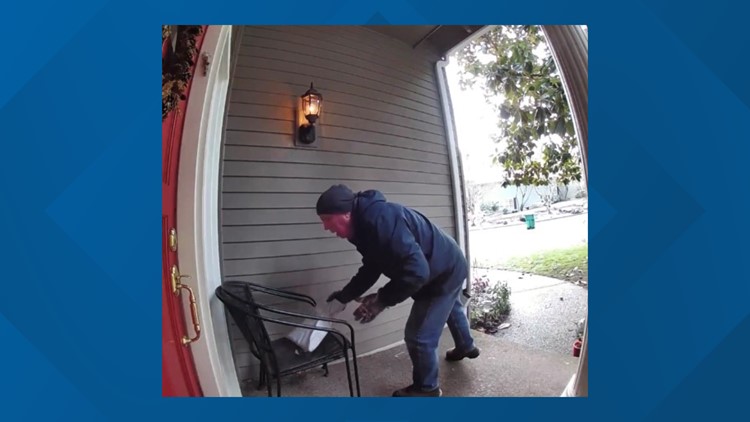 'A kind, thoughtful thing to do': Doorbell camera captures man returning lost cash to rightful owner