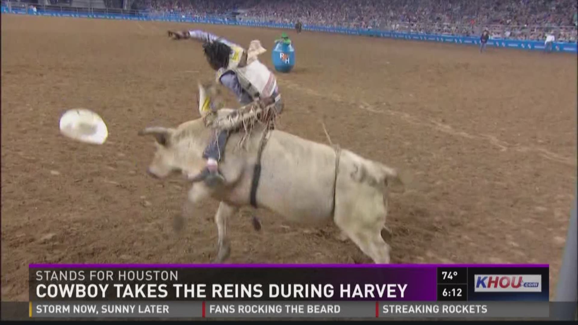 Bull rider saved dozens during Harvey