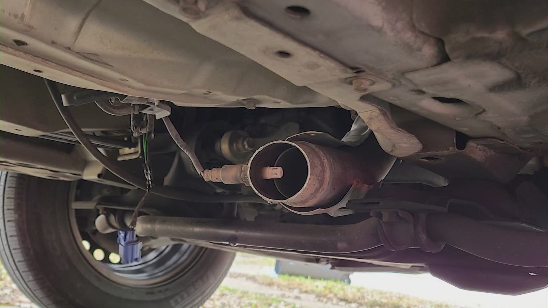 Sgt. Jesse Fite recommends spraying your whole catalytic converter, end to end, with bright, high-temperature paint.