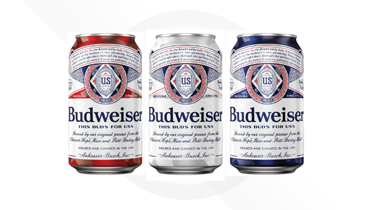 Budweiser debuts new can design to salute US military