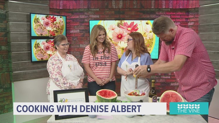 'Cooking in Bloom' creates a refreshing Watermelon Caprese Salad that even the kids will enjoy!