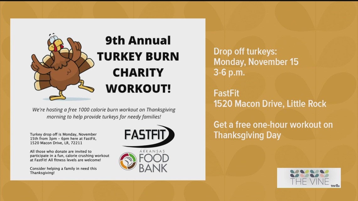 Donate a turkey to Arkansas Foodbank get a free workout