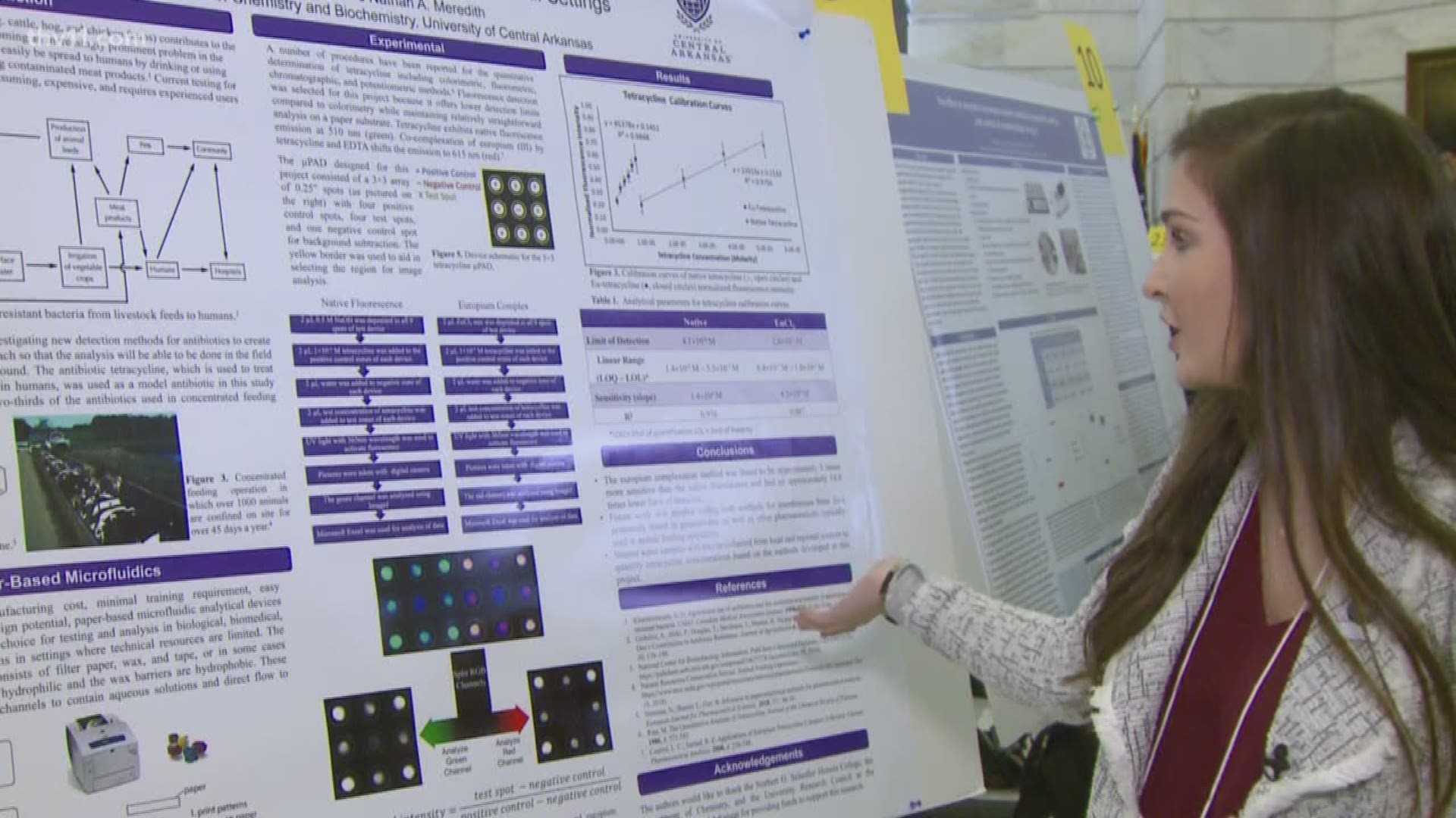 College students presented their research at the state capitol.
