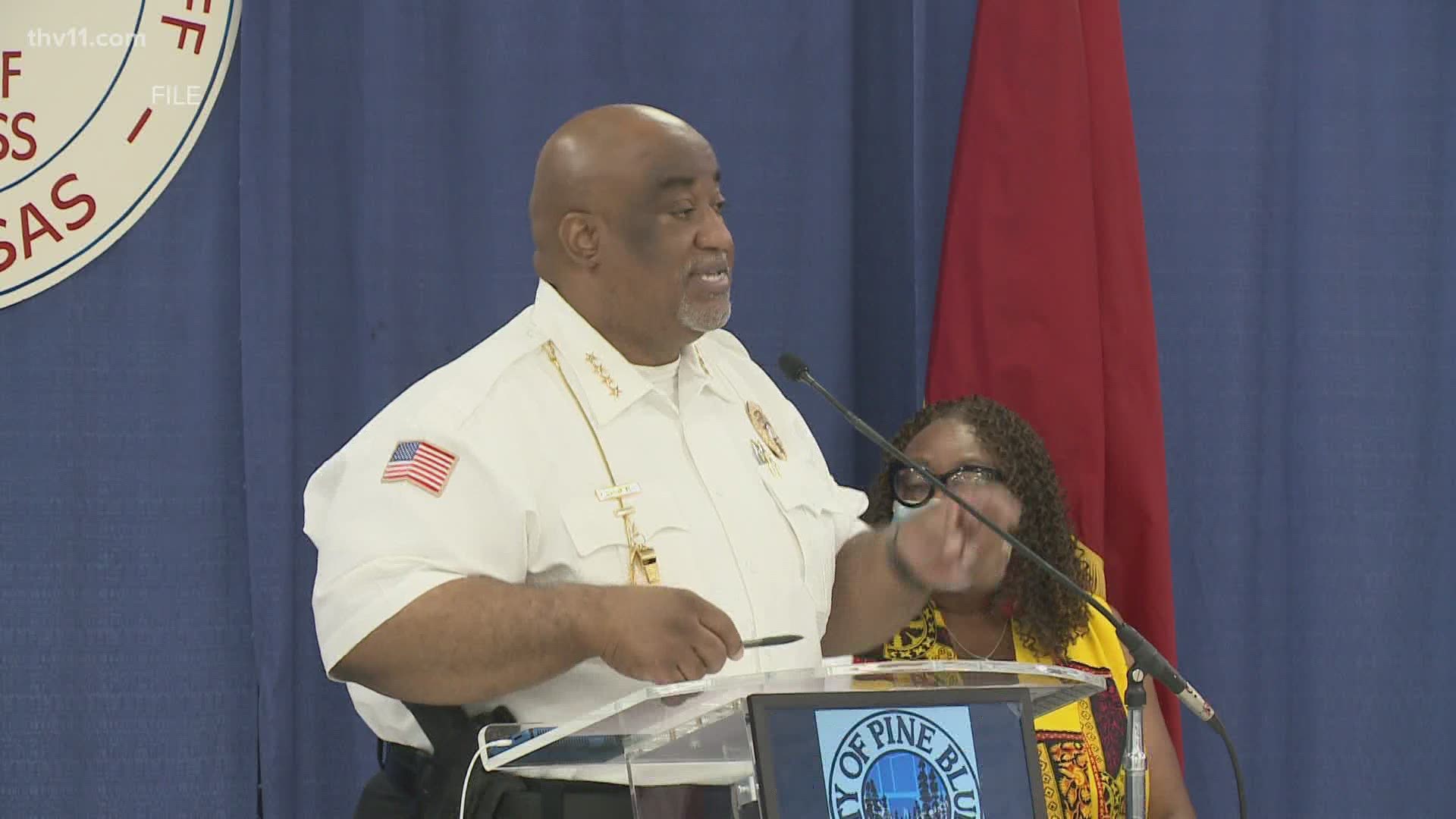 The Pine Bluff police chief has now been reinstated after being removed on Wednesday.