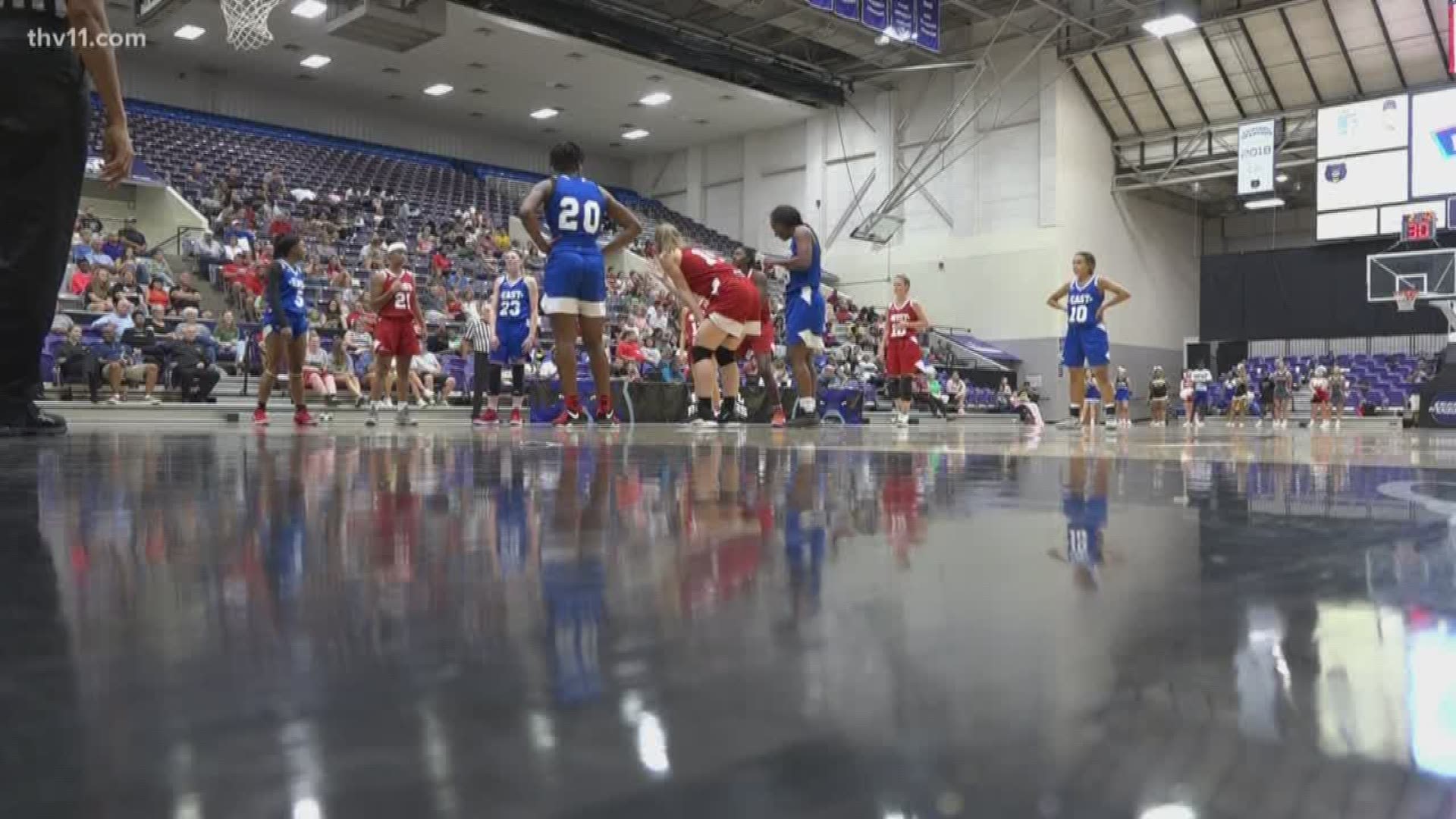 It was a two-point game late in the 4th quarter, but the East All-Stars pulled away from the West All-Stars down the stretch, 85-72, in the girls AAA All-Star game.