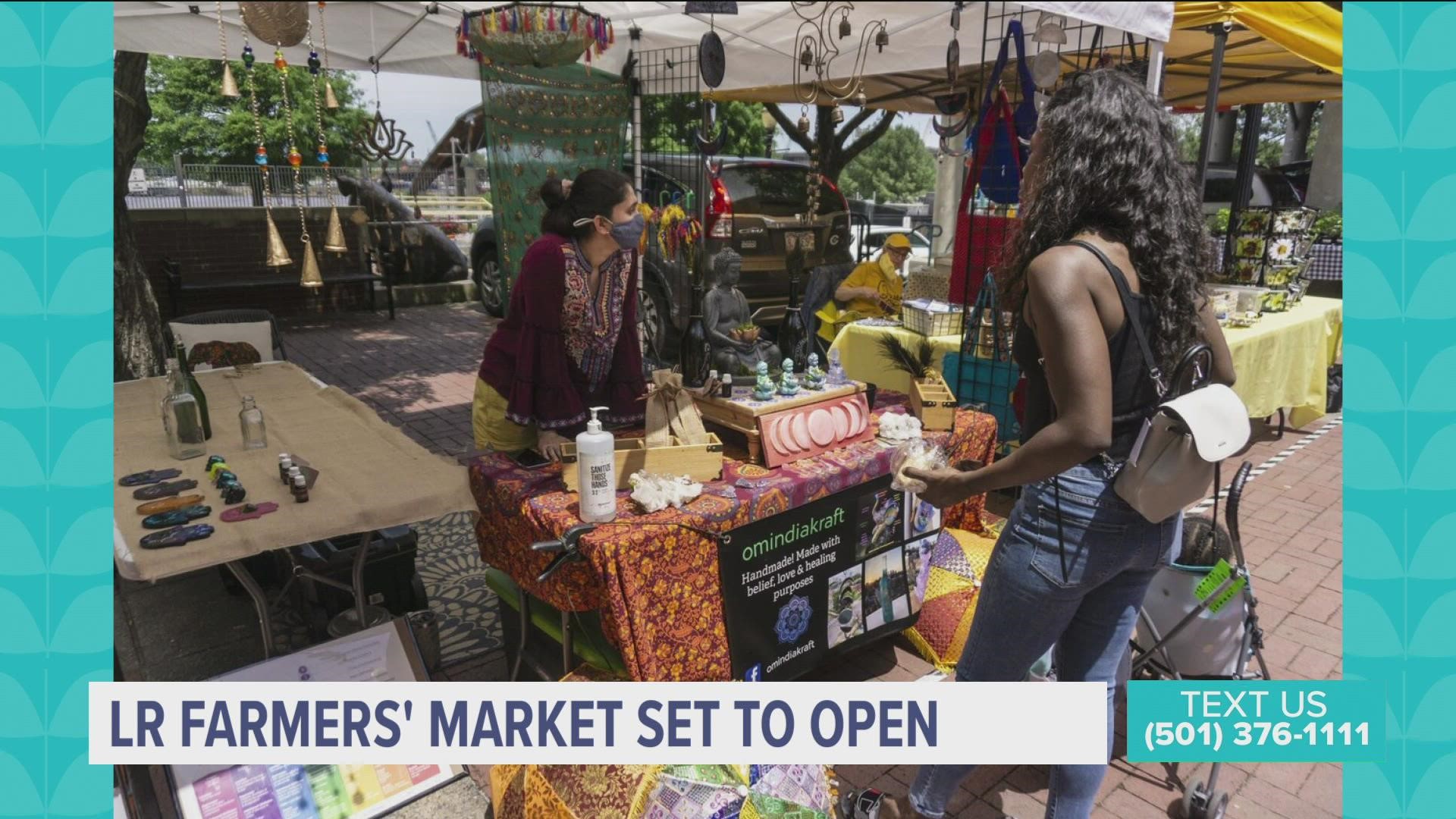 The Little Rock Farmers' Market returns to the River Market pavilions for its 48th season this weekend.
