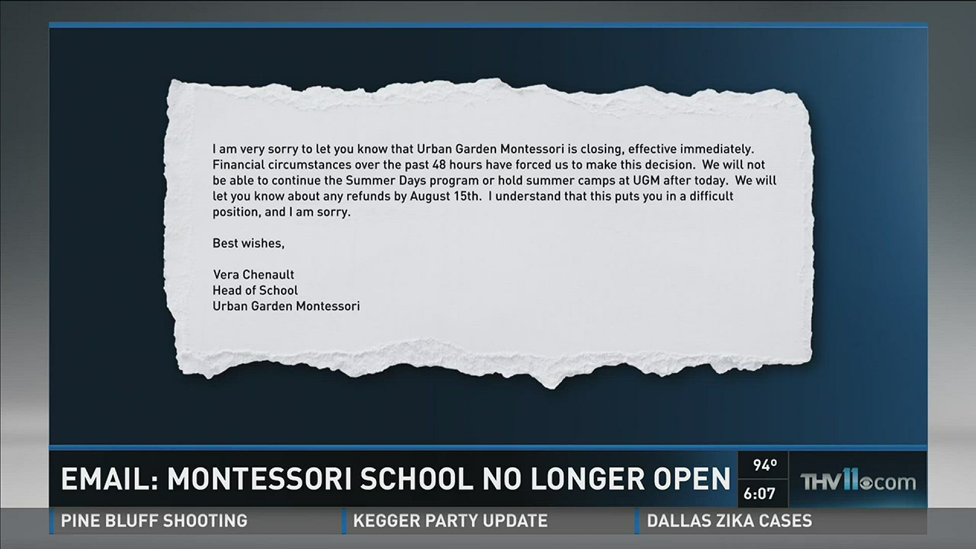 Urban Garden Montessori school in downtown Little Rock abruptly closed its doors and now parents are scrambling to find another alternative for their children