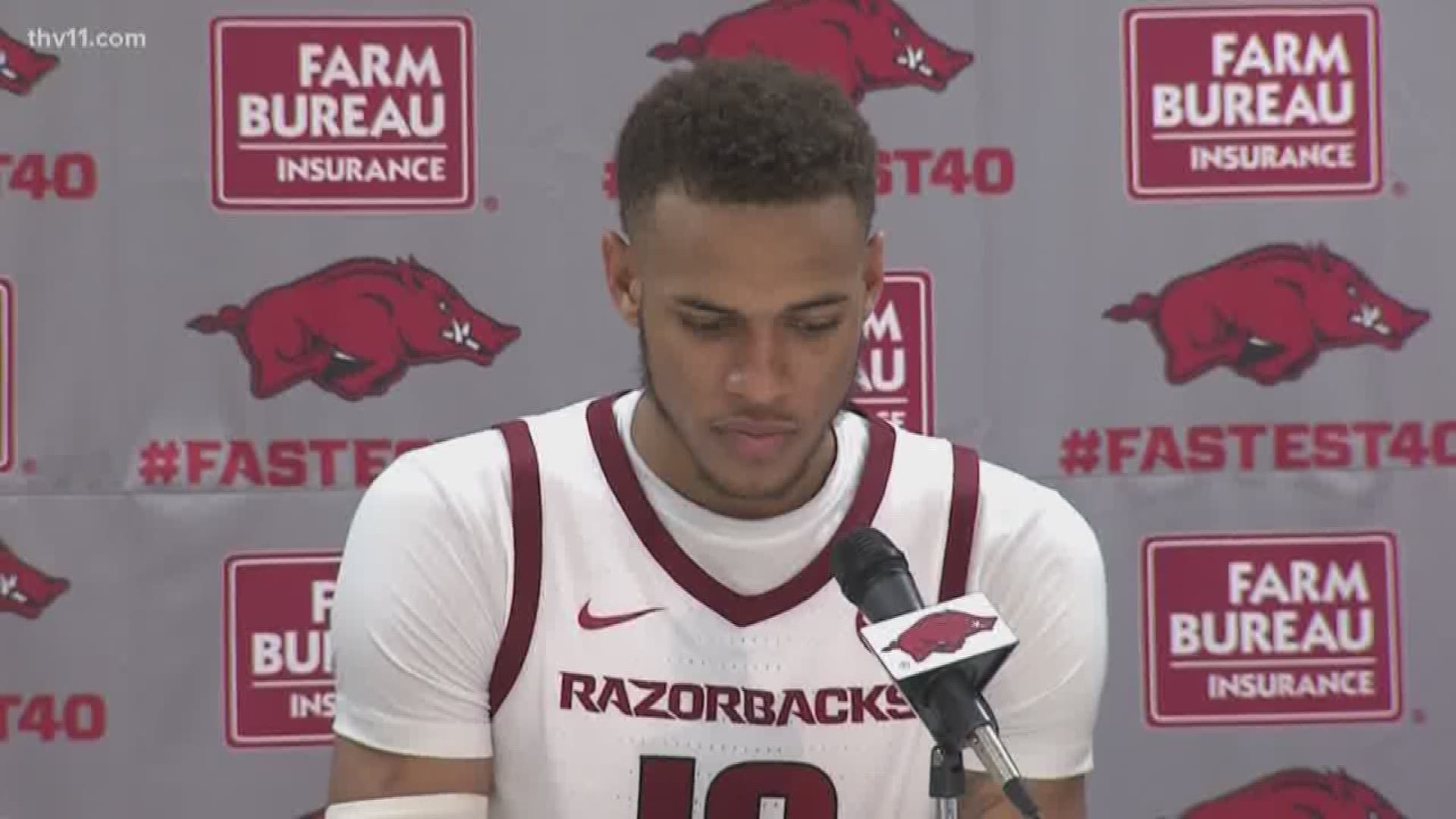 Dan Gafford talks about career day against Indiana | thv11.com