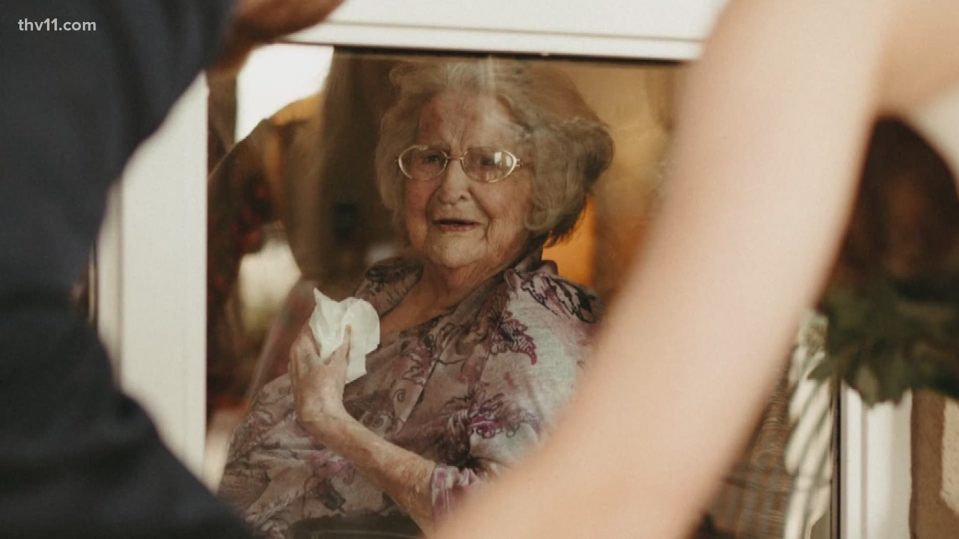 Clay and Megan knew their wedding would be different due to COVID-19, that's why they decided to bring the wedding reception to his grandmother's nursing home window
