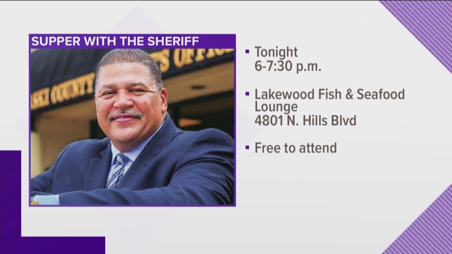 If you have concerns about the safety of Pulaski county, you can take them up with the sheriff personally tonight.