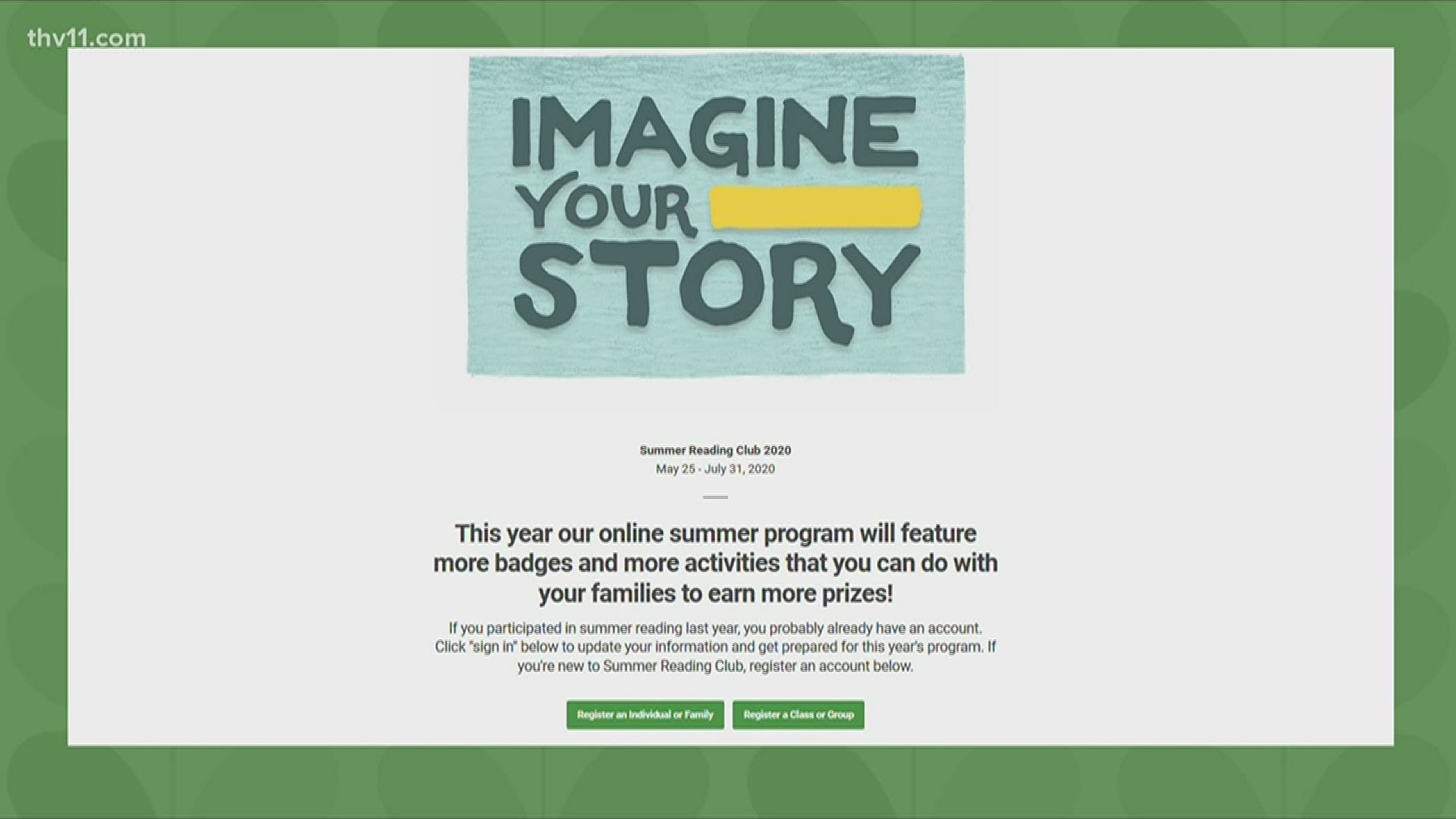 Summer is almost here and the Central Arkansas Library System has a great reading list you can check out. They tell us about this years theme, imagine your story.
